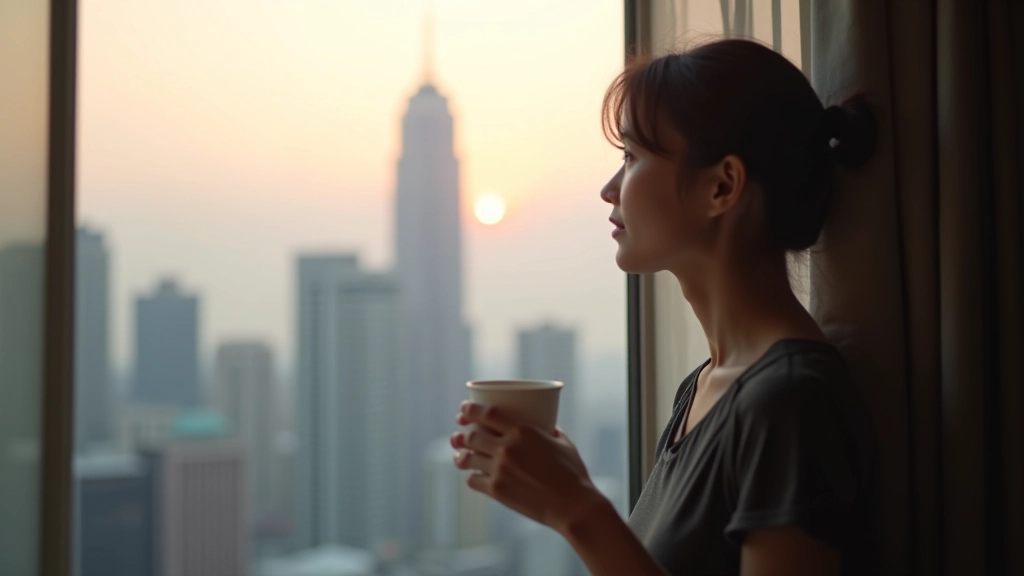 Professional setting up morning routine in Hong Kong apartment
